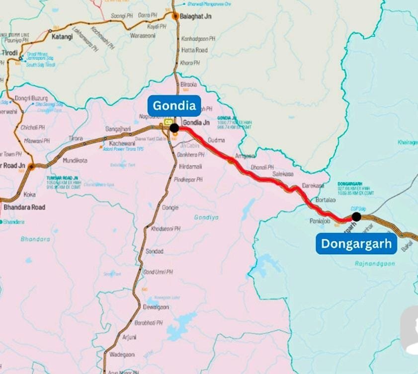 गोंदिया–डोंगरगढ़ चौथी रेल लाइन से छत्तीसगढ़ को मिलेगा विकास का नया ट्रैक : मुख्यमंत्री विष्णुदेव साय ने प्रधानमंत्री और रेल मंत्री का जताया आभार डबल इंजन सरकार में विकास की पटरी पर दौड़ रहा छत्तीसगढ़ – मुख्यमंत्री श्री साय.